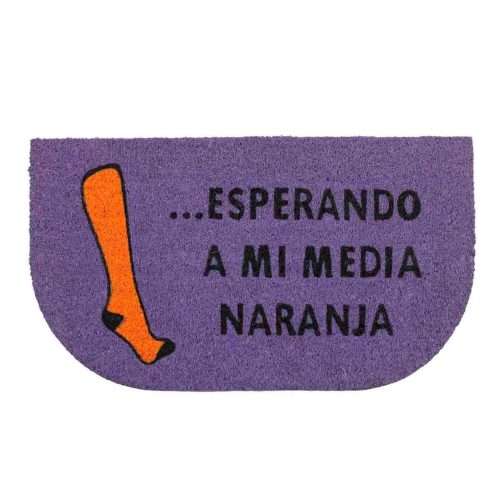 Felpudo de coco antideslizante 40x70 - Esperando media naranja