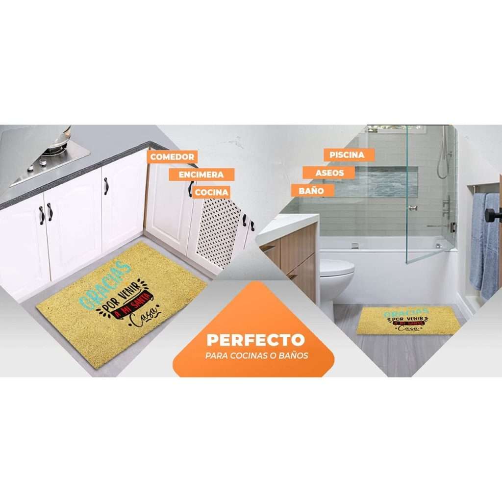 Felpudo de coco antideslizante 40x70 – Mi santa casa - Imagen 5