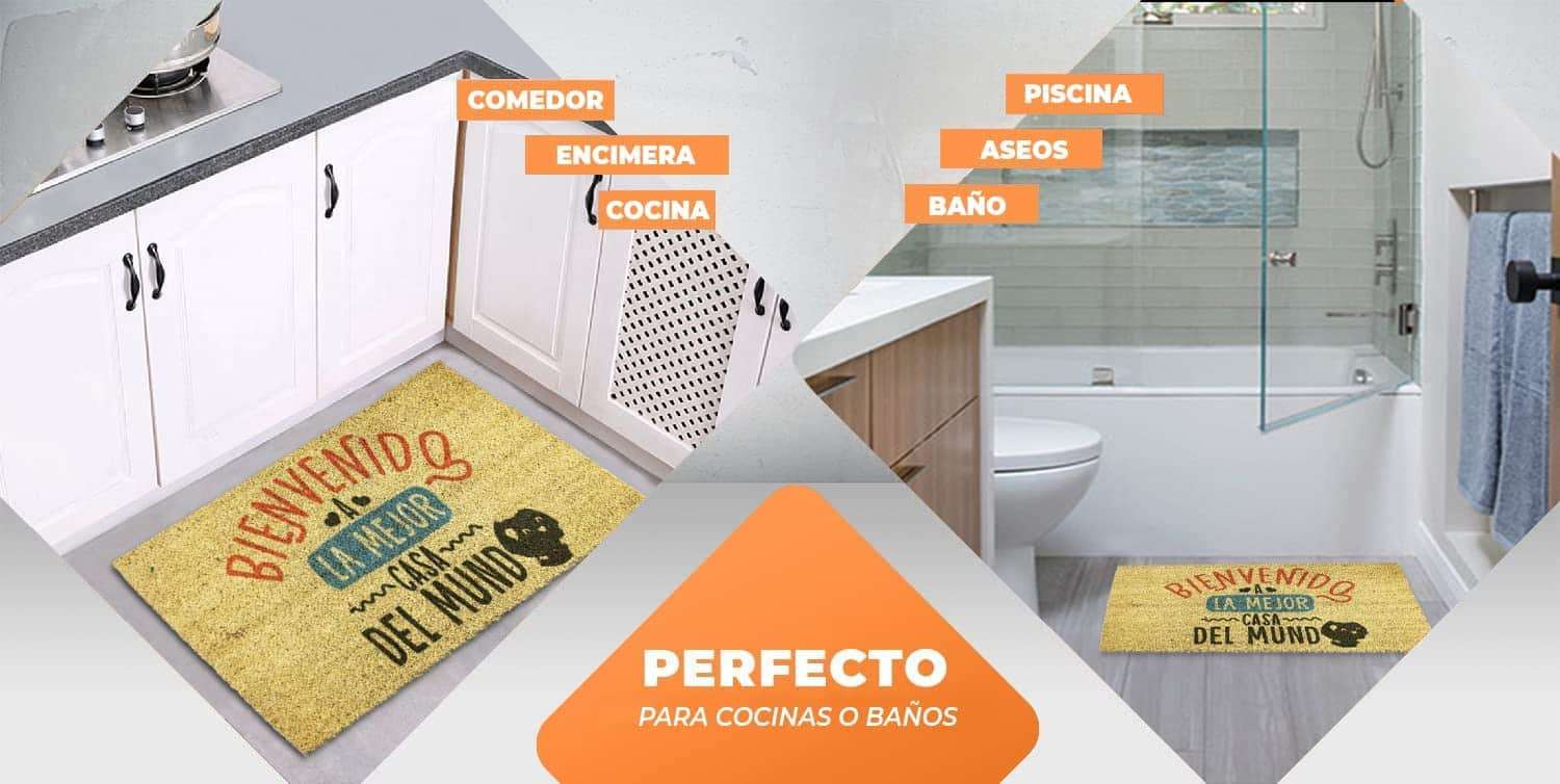 Felpudo de coco antideslizante 40x70 – mejor casa del mundo - Imagen 5