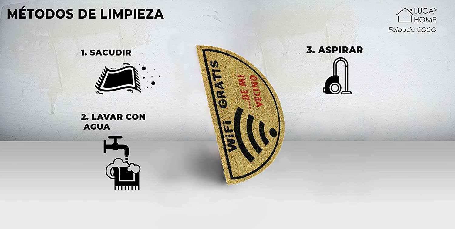Felpudo de coco antideslizante 40x70 - Wifi gratis - Imagen 7
