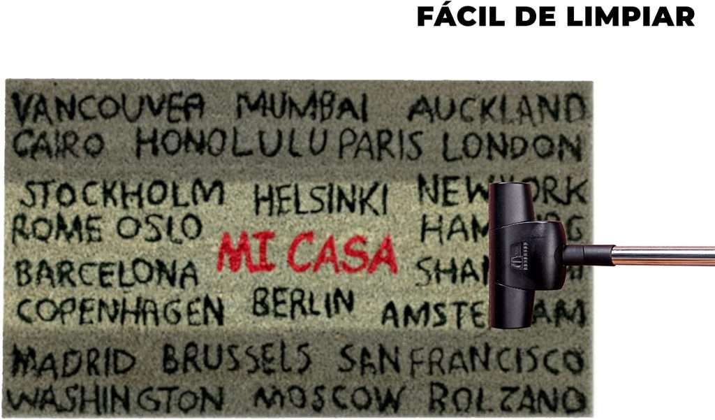 Felpudo de coco antideslizante 40x70 - Casa ciudades - Imagen 6