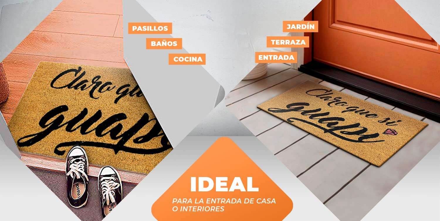 Felpudo de coco antideslizante 40x70 - Claro que si guapi - Imagen 5