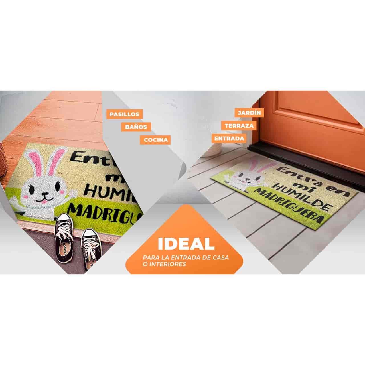 Felpudo de coco antideslizante 40x70 - Humilde Madriguera - Imagen 5