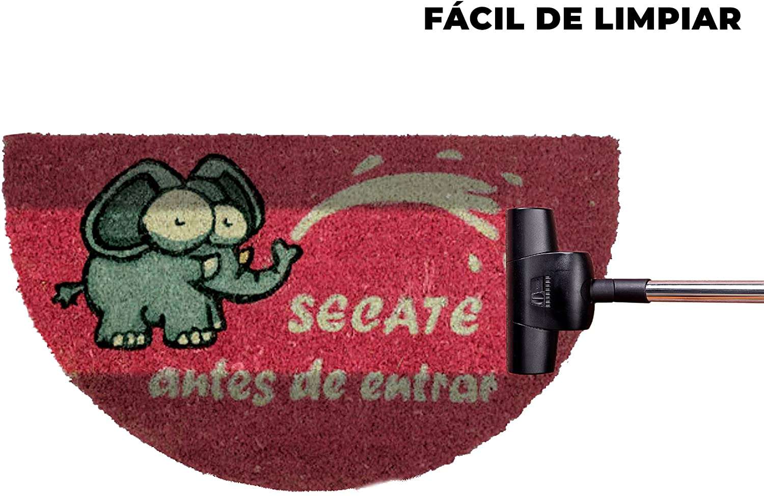 Felpudo de coco antideslizante 40x70 - Elefante secate antes de entrar - Imagen 6