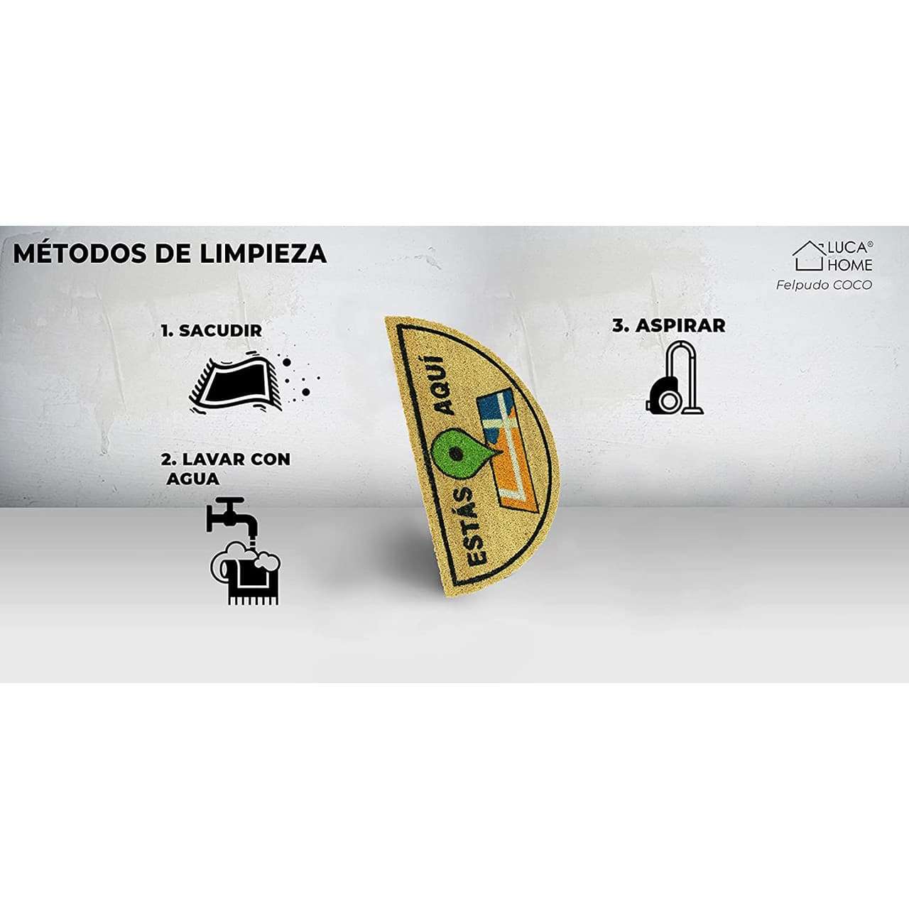 Felpudo de coco antideslizante 40x70 - Estas aqui - Imagen 7