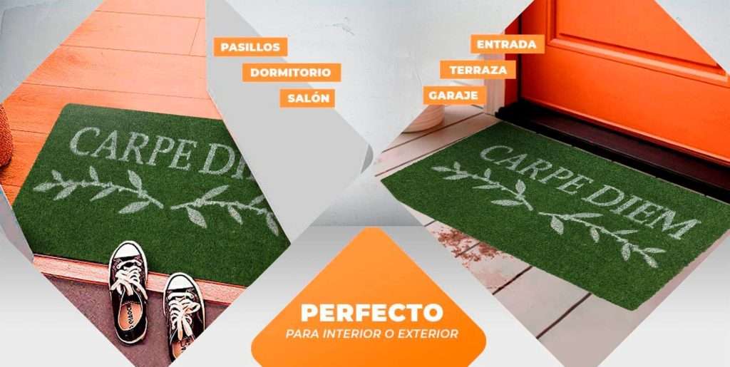 Felpudo de coco antideslizante 40x70 - Carpe Diem - Imagen 5