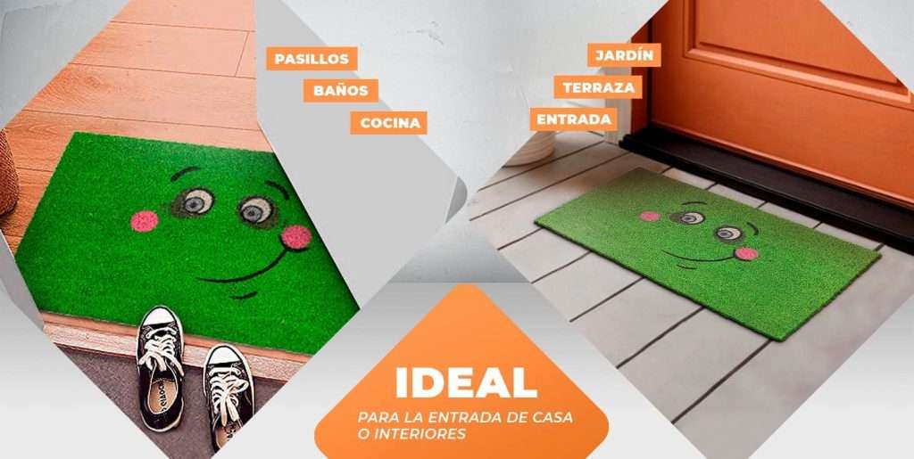 Felpudo de coco antideslizante 40x70 - Cara feliz - Imagen 5