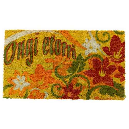 Felpudo de Coco Ongi Etorri flor 40x70 | Luca Home