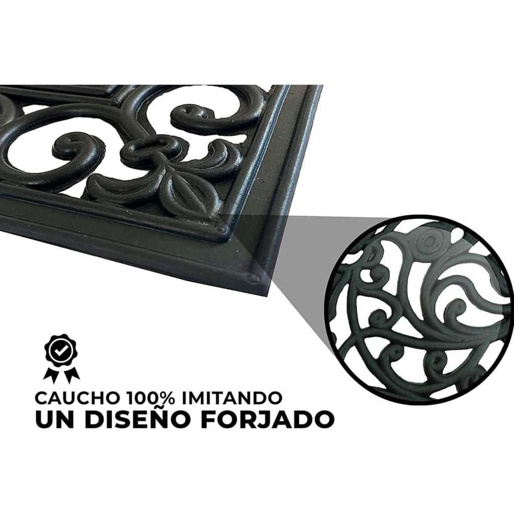 Felpudo de goma 45x75 antideslizante Toledo - Canteado - Imagen 3