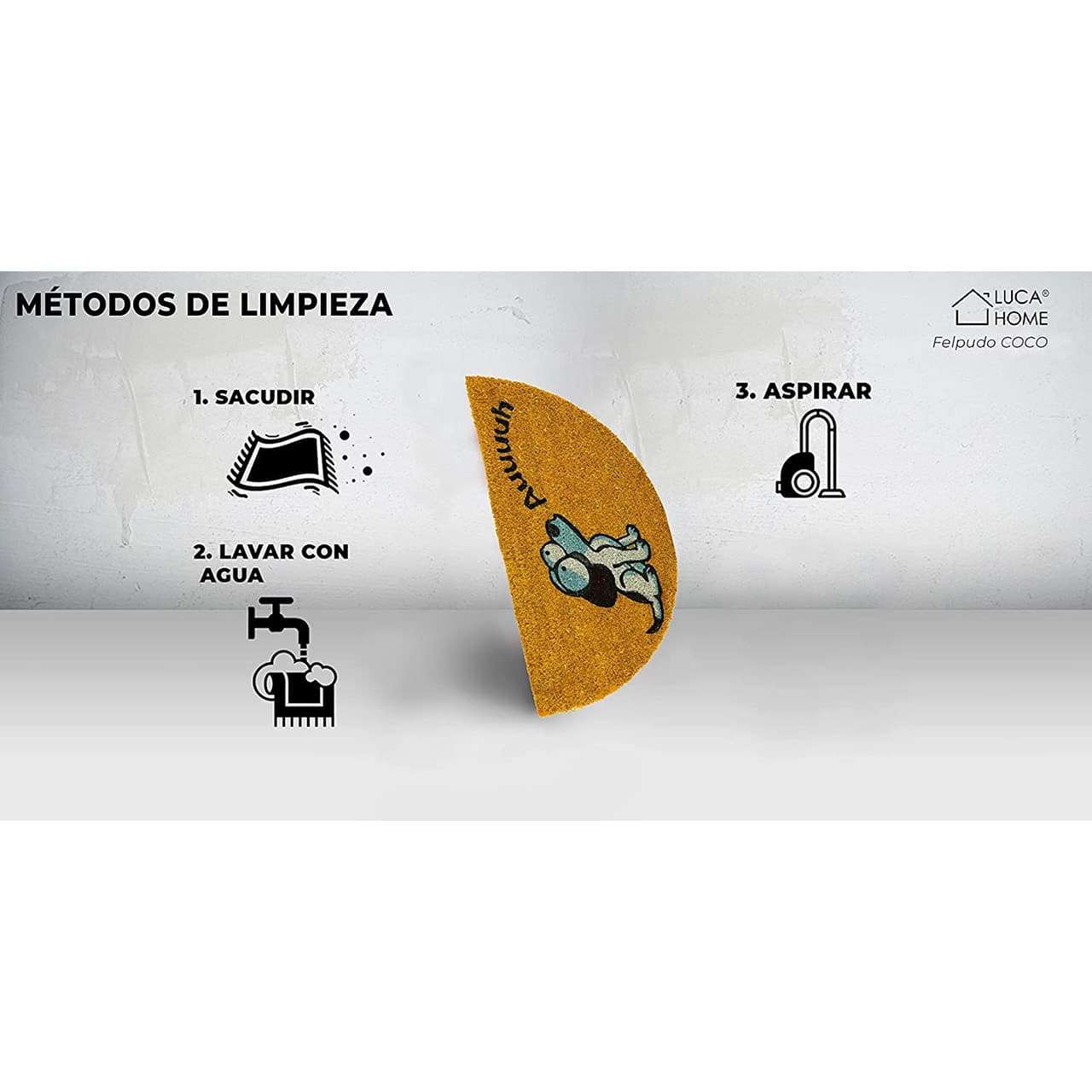 Felpudo de coco antideslizante 40x70 - Perro auuu - Imagen 7