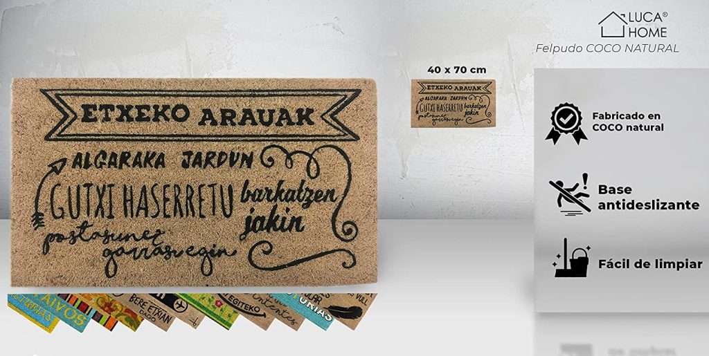 Felpudo de Coco Etxeko Arauak 40x70 | Luca Home - Imagen 2