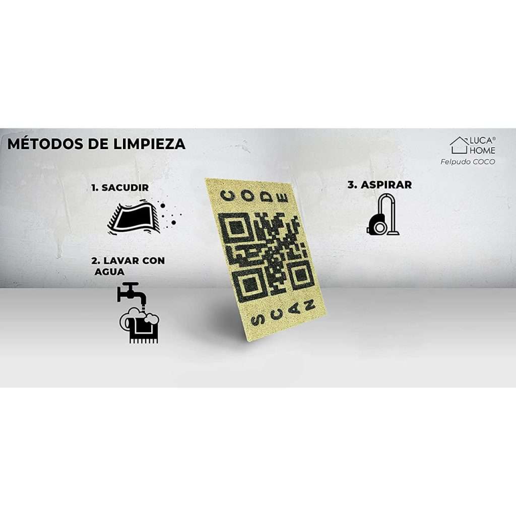 Felpudo de coco antideslizante 40x70 - Código QR - Imagen 6