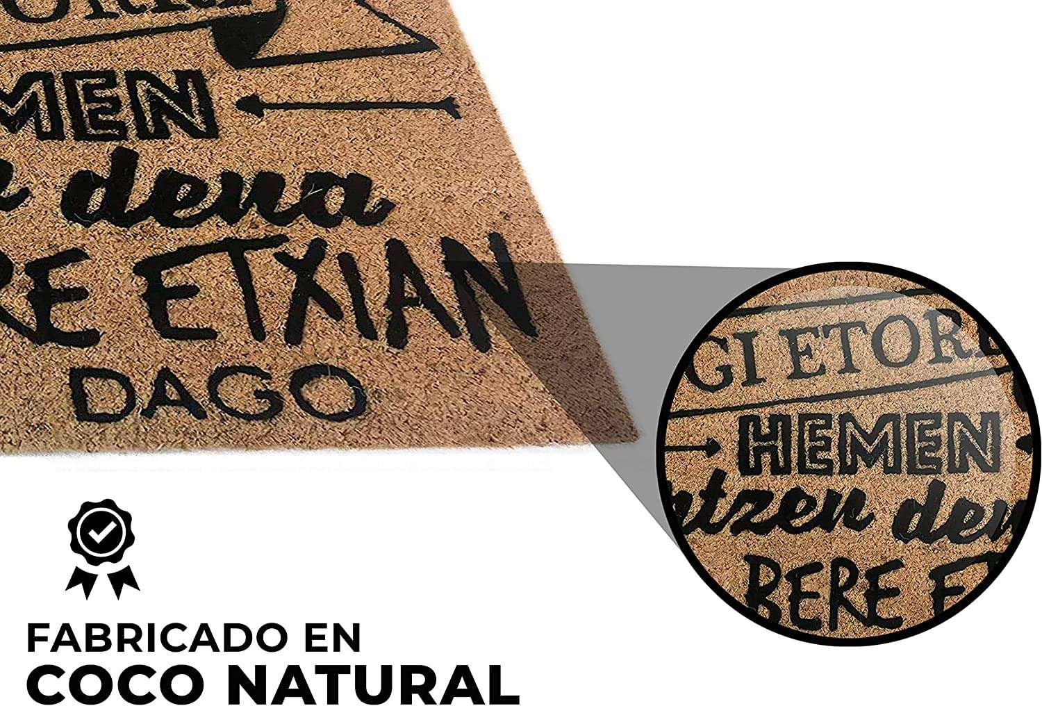 Felpudo de coco Ongi Etorri 40x70 | Luca Home - Imagen 3