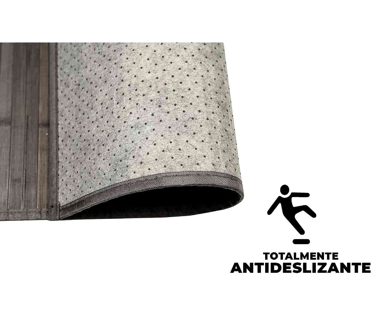 Alfombra de bambú antideslizante Uganda – Dark Grey varios tamaños - Imagen 4