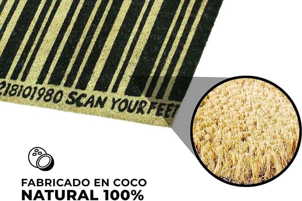 Felpudo de coco antideslizante 40x70 - Codigo Barras - Imagen 3