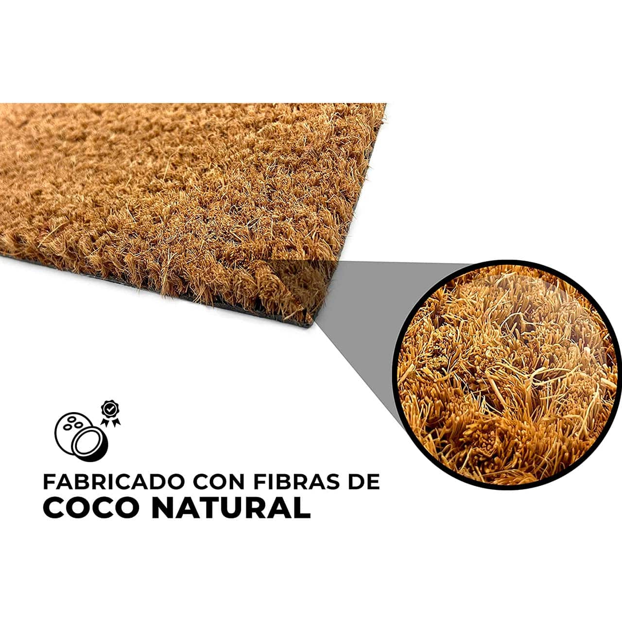 Felpudo de coco antideslizante 40x70 - Treboles - Imagen 3