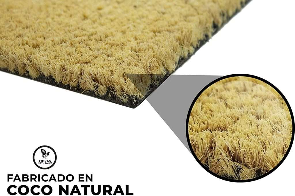Felpudo de coco antideslizante 40x70 – mejor casa del mundo - Imagen 3