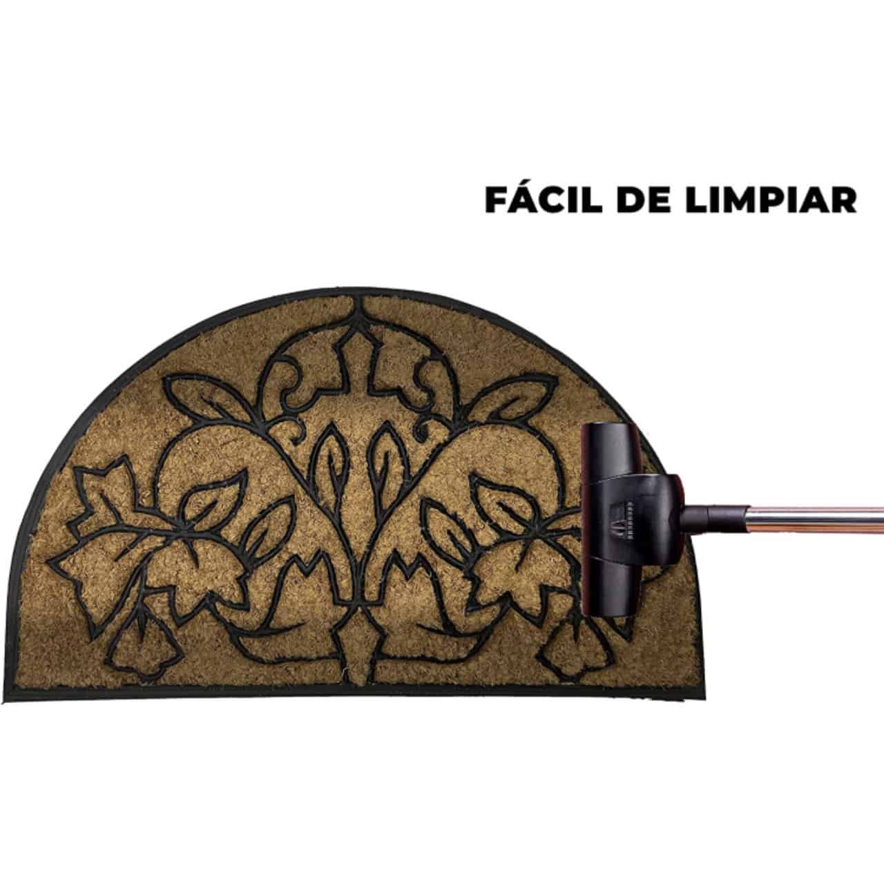 felpudo de coco y goma con cenefa fácil de limpiar