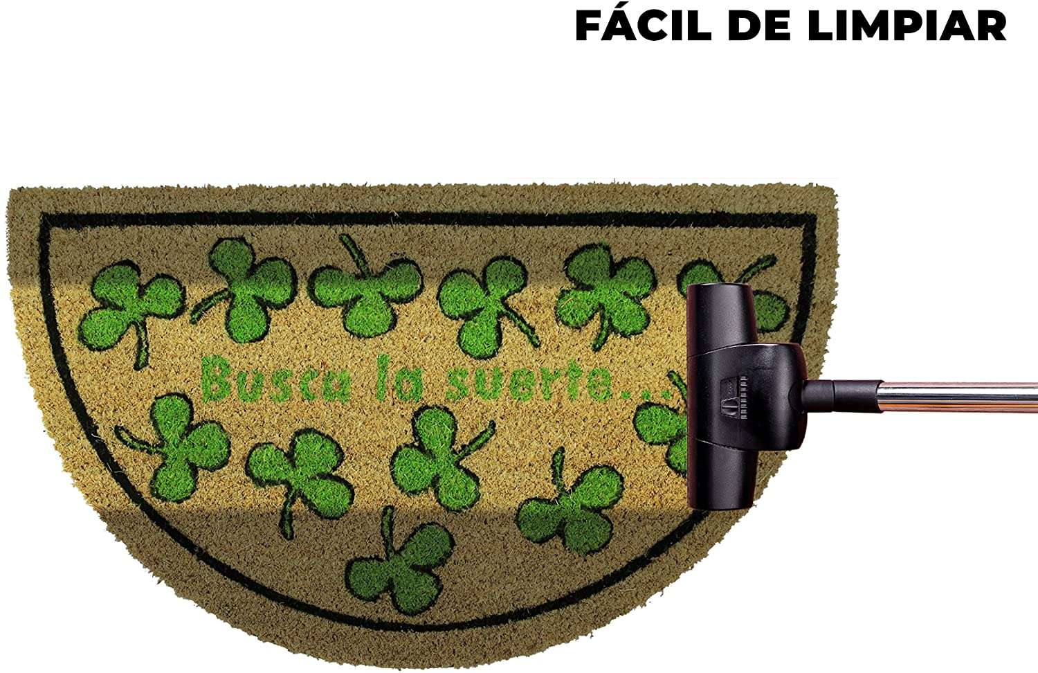 Felpudo de coco antideslizante 40x70 - Treboles - Imagen 6