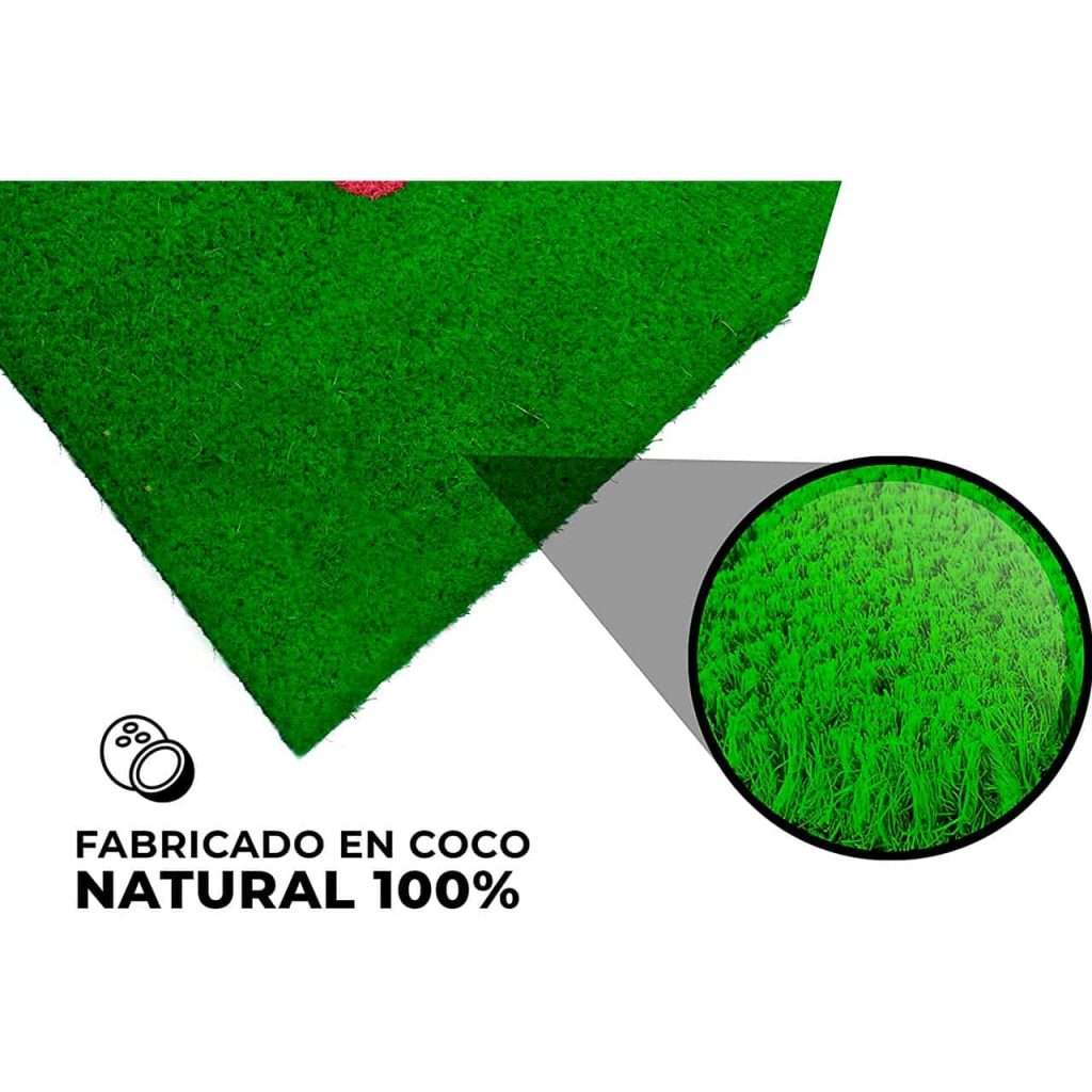 Felpudo de coco antideslizante 40x70 - Cara feliz - Imagen 3
