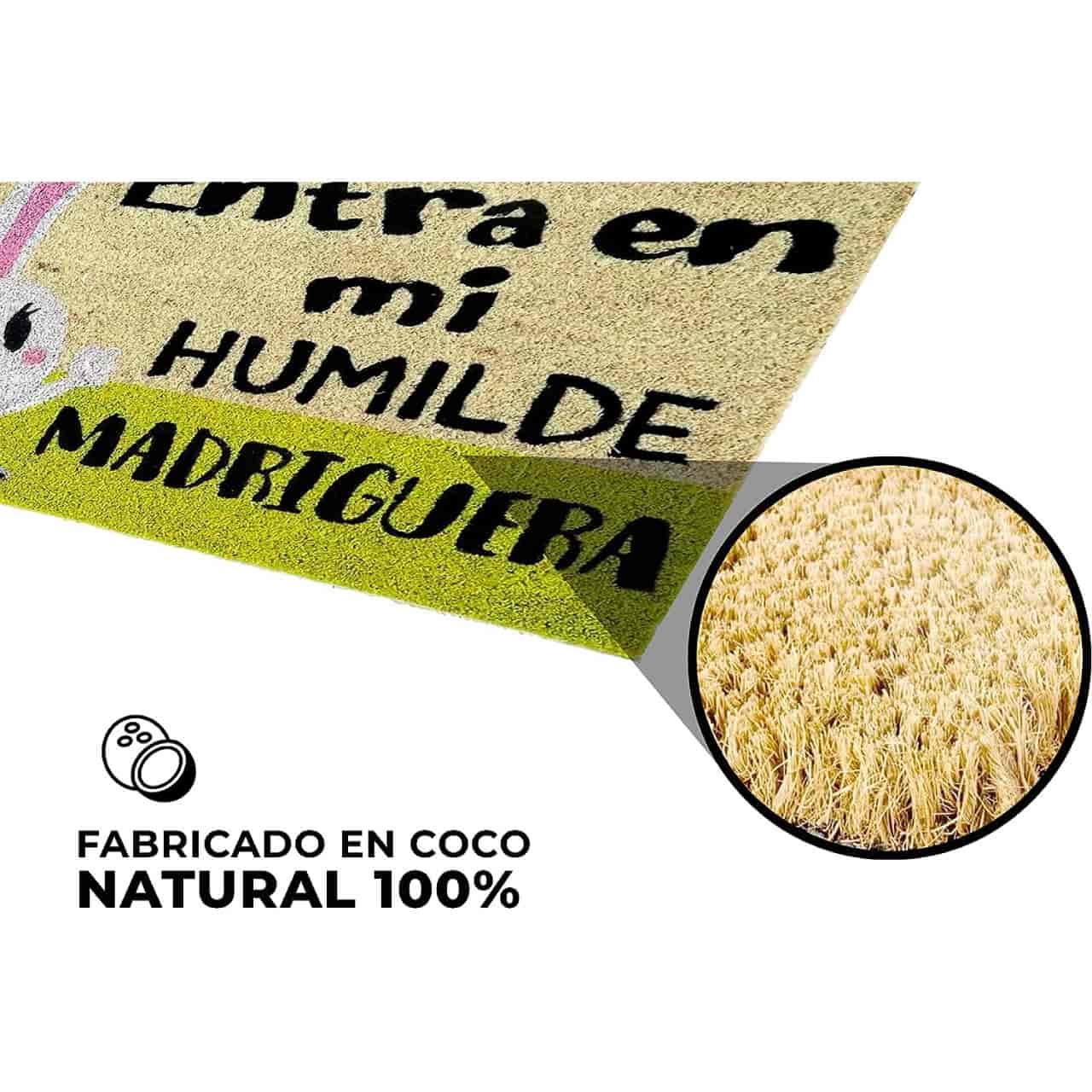 Felpudo de coco antideslizante 40x70 - Humilde Madriguera - Imagen 3