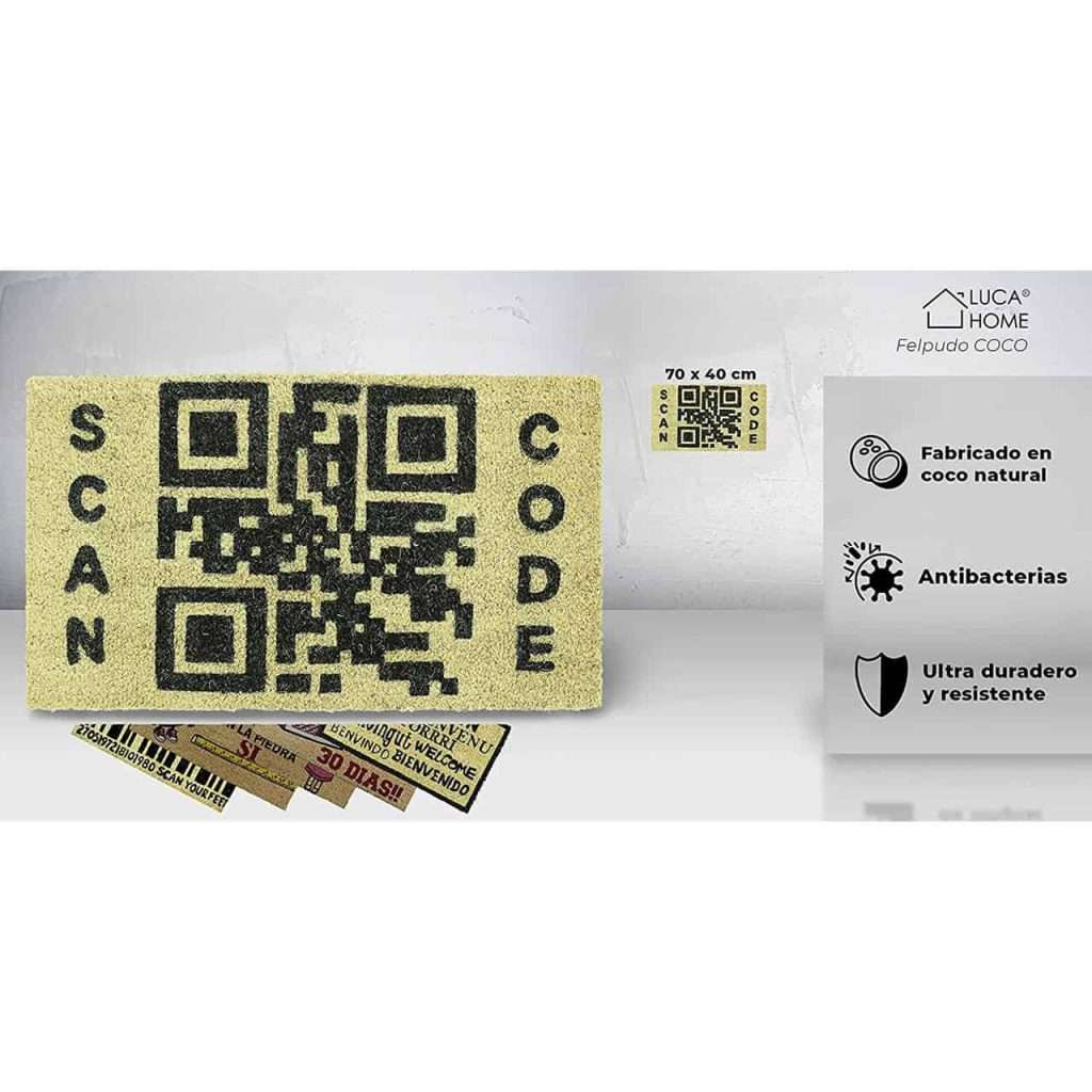 Felpudo de coco antideslizante 40x70 - Código QR - Imagen 2