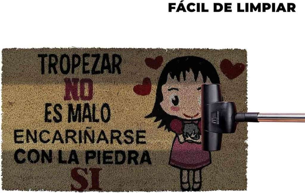Felpudo de coco antideslizante 40x70 - Tropezar no es malo - Imagen 6