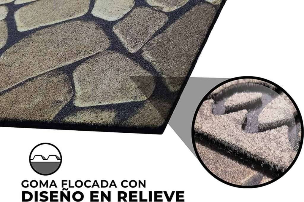 Felpudo goma flocada 45x75 antideslizante Texas - Imagen 3