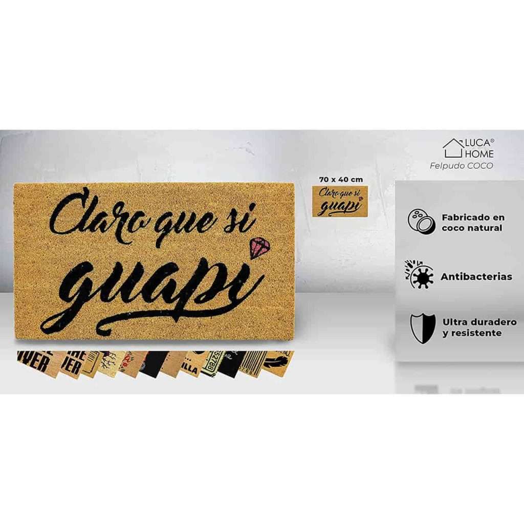 Felpudo de coco antideslizante 40x70 - Claro que si guapi - Imagen 2