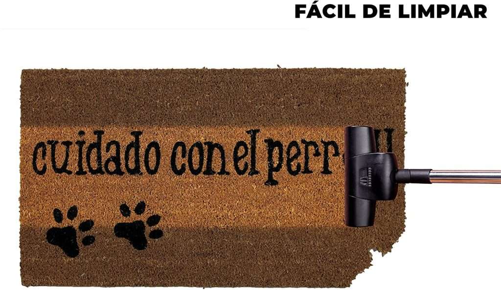 Felpudo de coco antideslizante 40x70 - Cuidado con el perro - Imagen 6