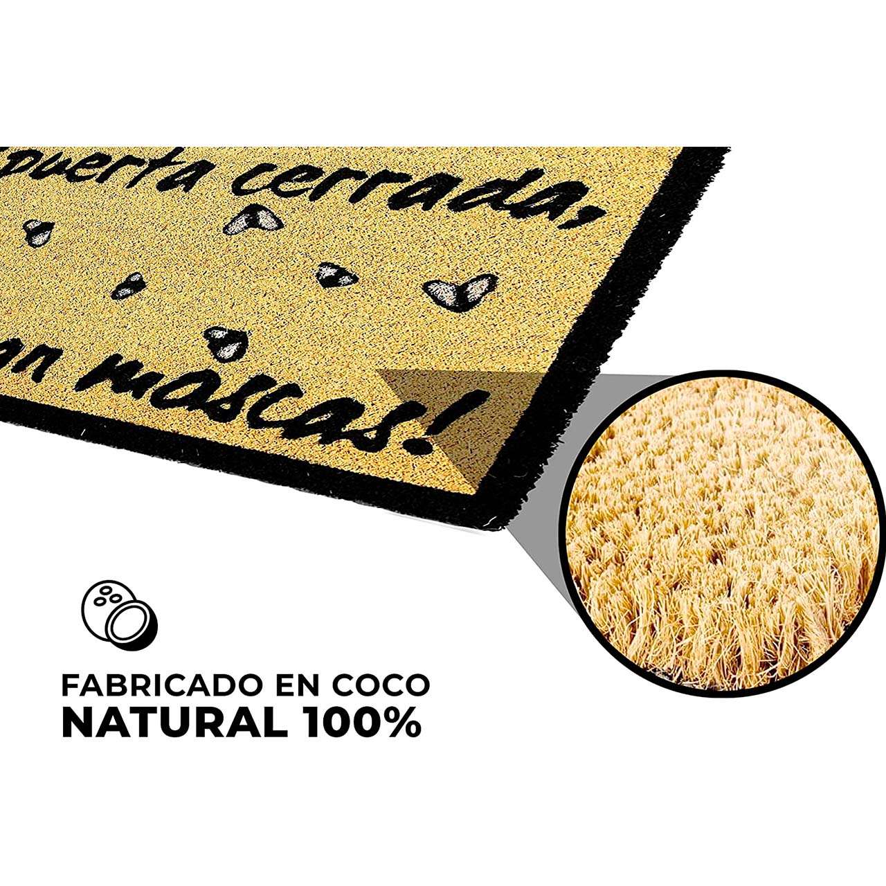 Felpudo de coco antideslizante 40x70 - En puerta cerrada no entran moscas - Imagen 3