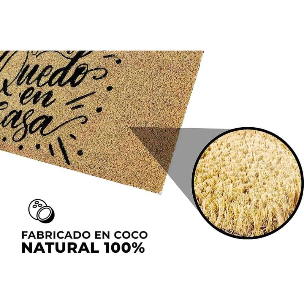 Felpudo de coco antideslizante 40x70 - Me quedo en casa - Imagen 3