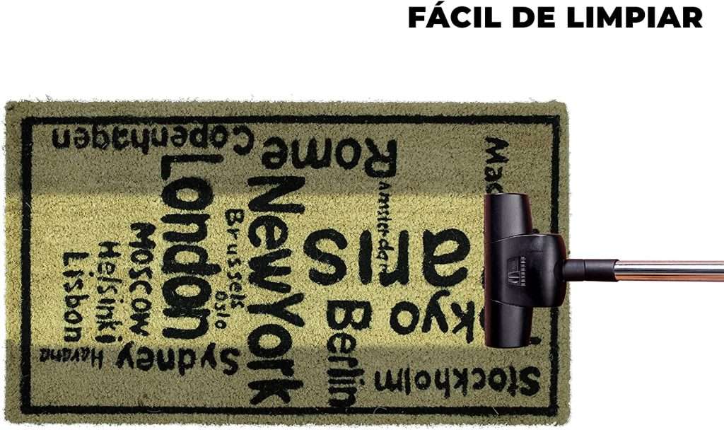 Felpudo de coco antideslizante 40x70 - Ciudades Puzzle - Imagen 6