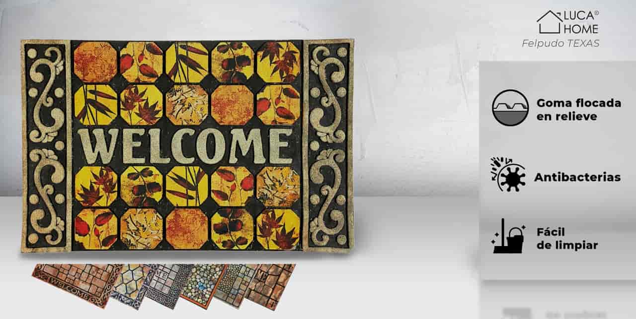 Felpudo goma flocada 45x75 antideslizante Texas - Imagen 2