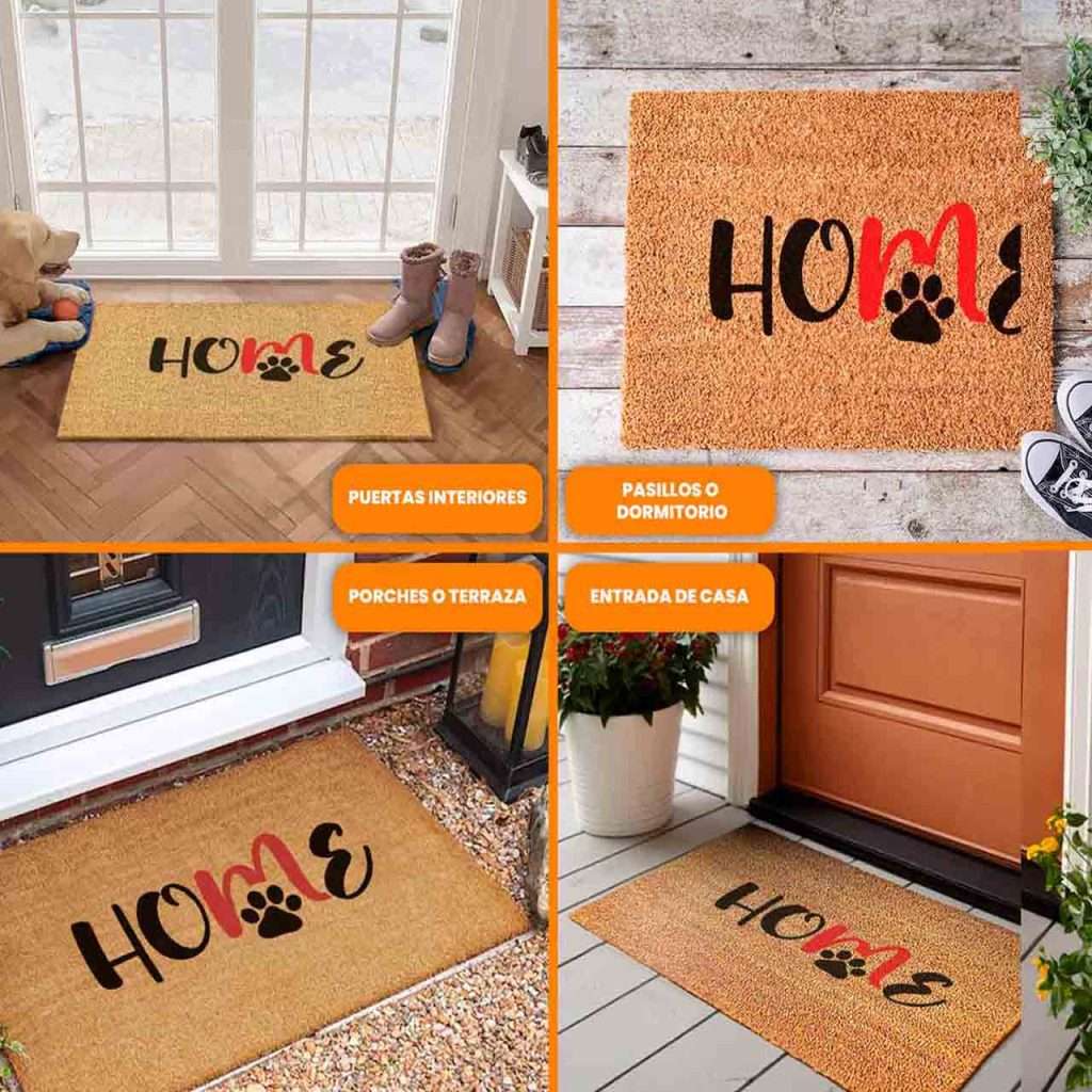 Felpudo para la entrada de casa con diseño divertido de animales