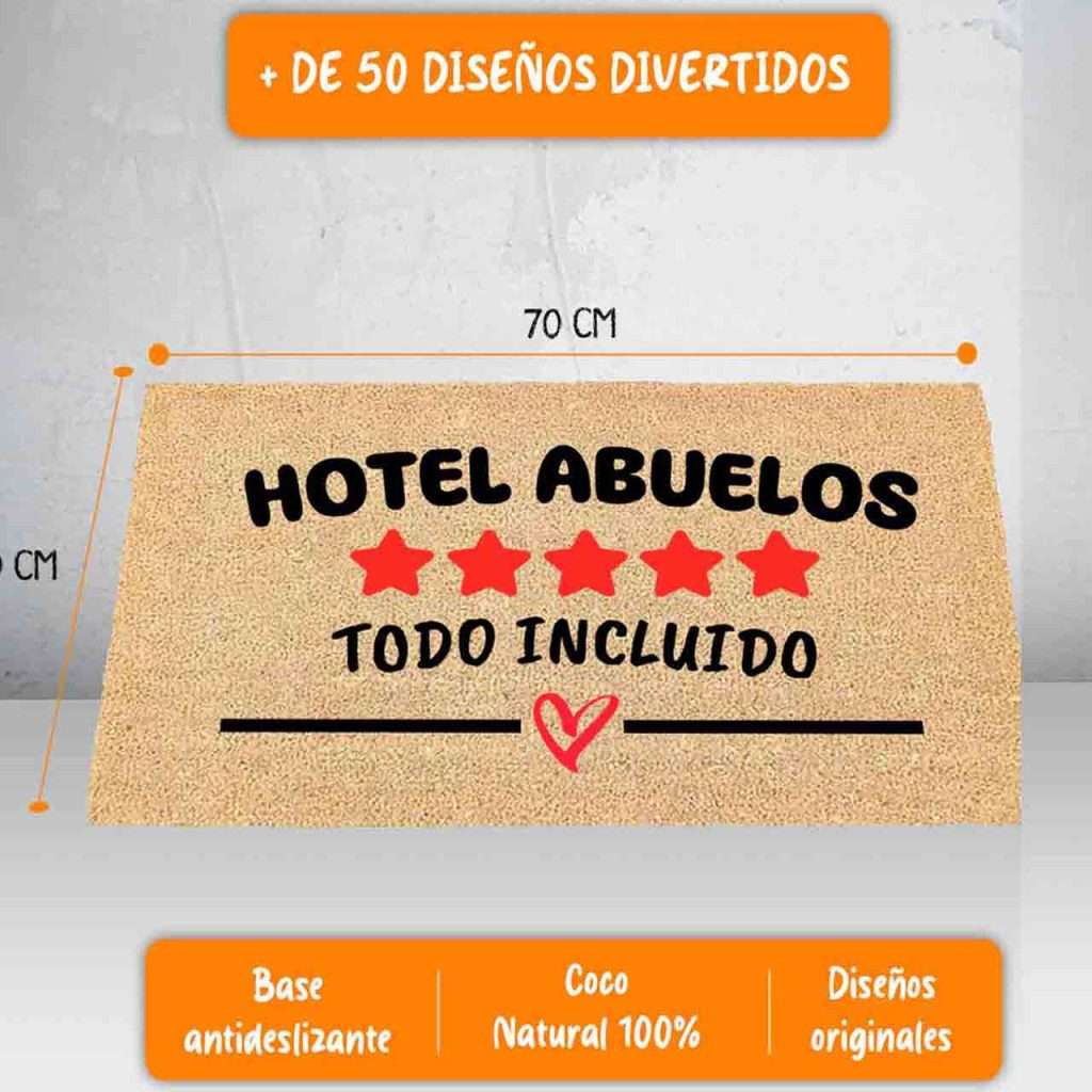 felpudo abuelos hotel coco dibujo divertido y original