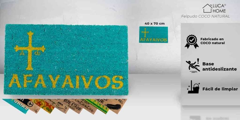 Felpudo de coco antideslizante 40x70 - Afayaivos - Imagen 2