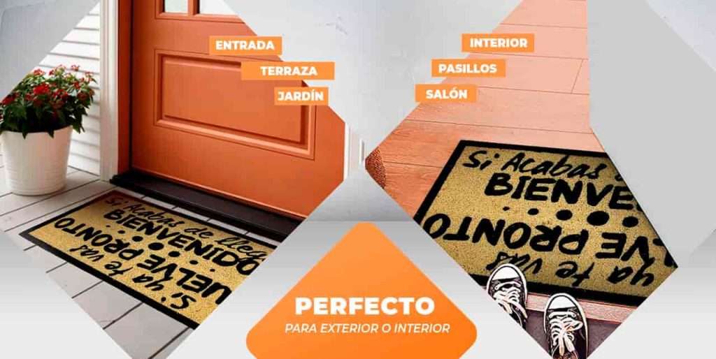 Felpudo de coco antideslizante 40x70 - Bienvenido vuelve pronto - Imagen 5
