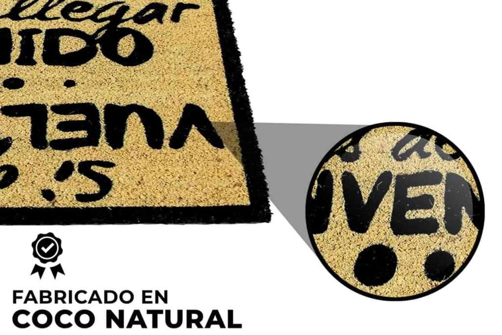 Felpudo de coco antideslizante 40x70 - Bienvenido vuelve pronto - Imagen 3