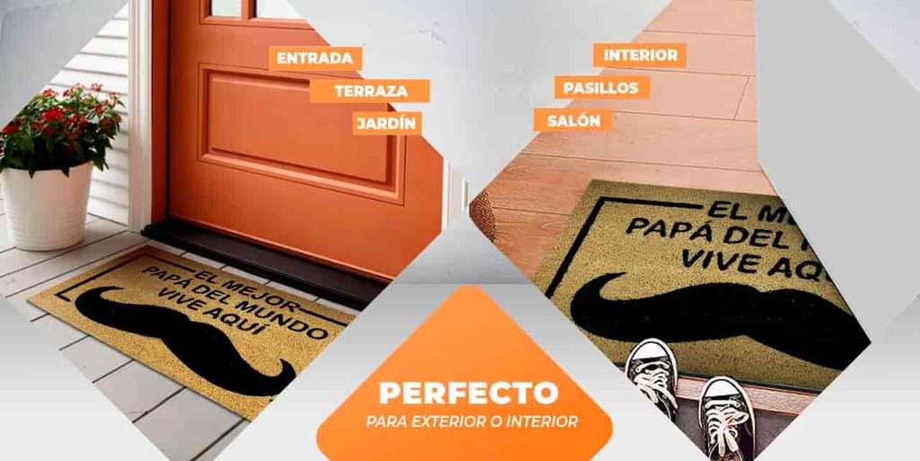 Felpudo de coco antideslizante 40x70 - Feliz día Papá - Imagen 5