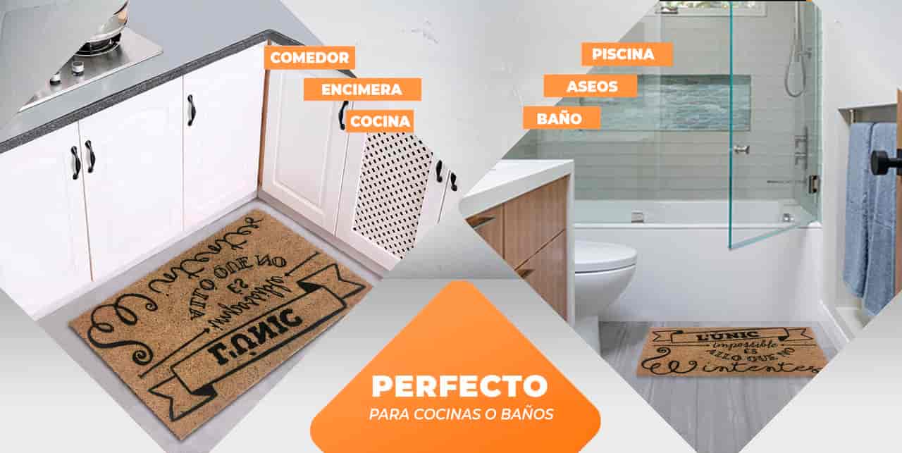 Felpudo de coco antideslizante 40x70 - L'unic impossible.. - Imagen 5