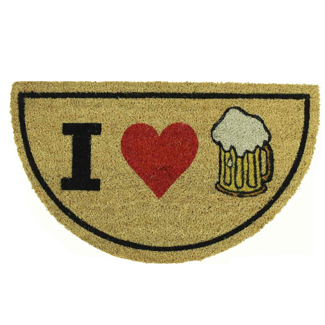 Felpudo de coco antideslizante 40x70 - I love beer