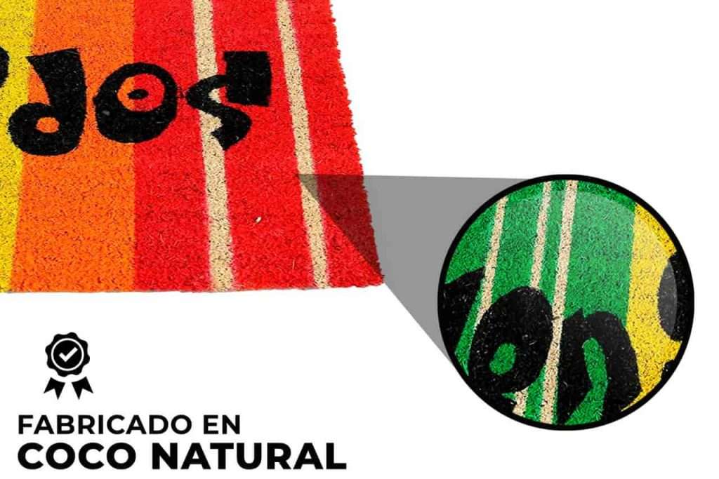 Felpudo de coco antideslizante 40x70 - Bienvenidos arcoiris - Imagen 3