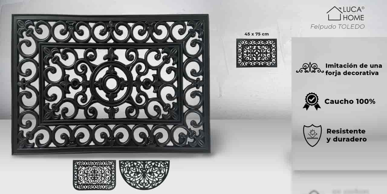 Felpudo de goma 45x75 antideslizante Toledo - Rectangular - Imagen 2