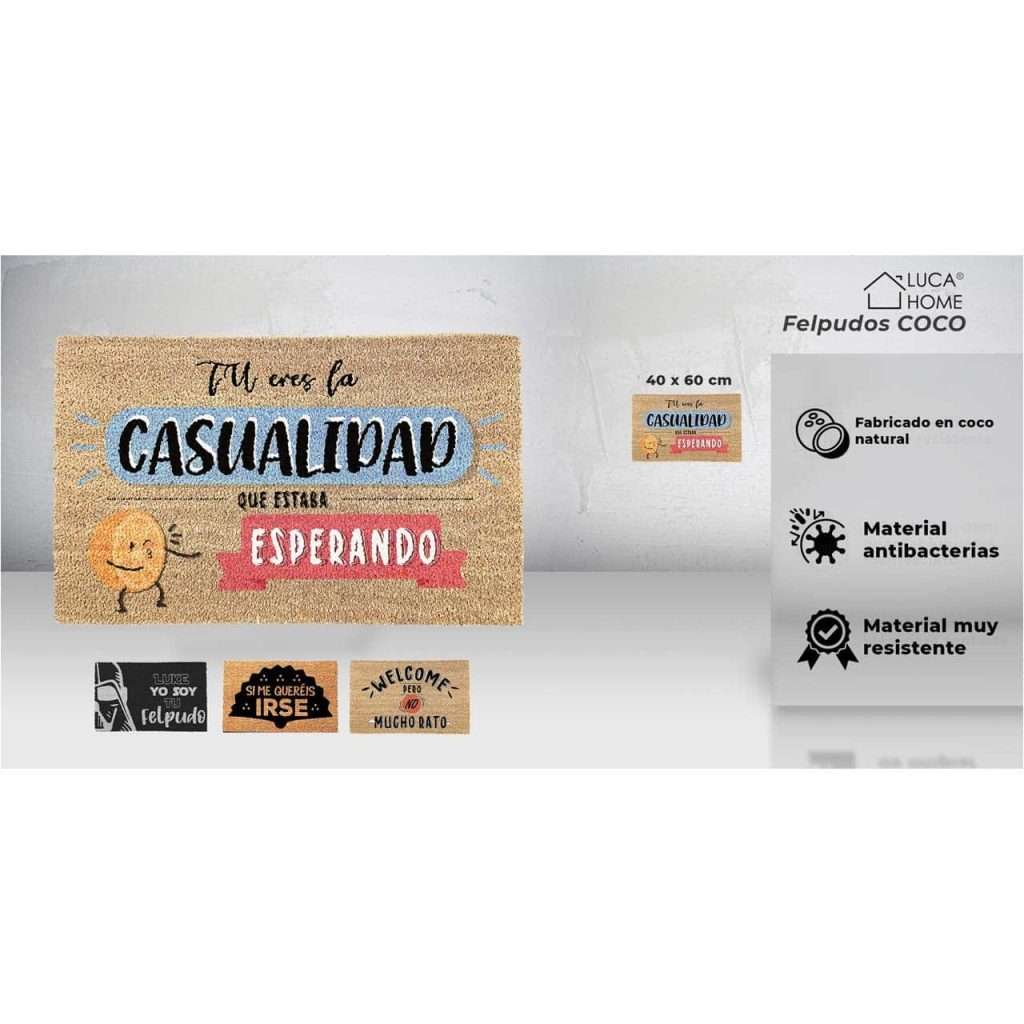 Felpudo de coco antideslizante 40x60 – Casualidad - Imagen 2