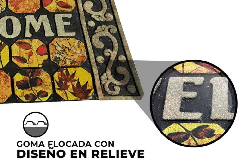 Felpudo goma flocada 45x75 antideslizante Texas - Imagen 3
