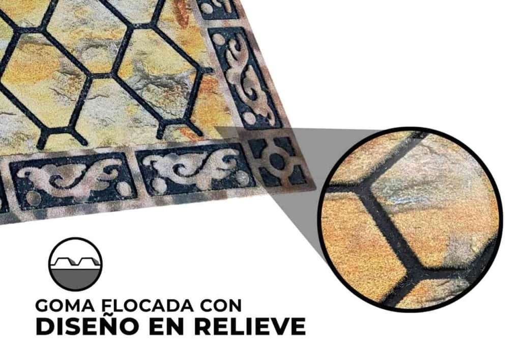 Felpudo goma flocada 45x75 antideslizante Texas - Imagen 3