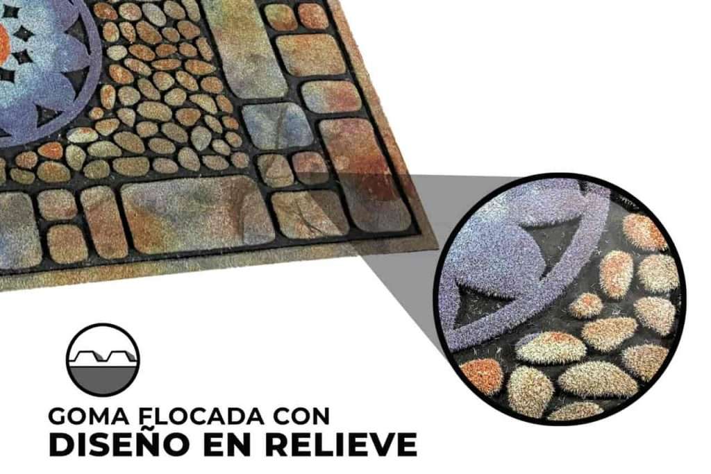 Felpudo goma flocada 45x75 antideslizante Texas - Imagen 3