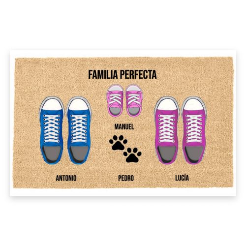 Felpudo de coco personalizado 40x70 con nombres - LucaHome