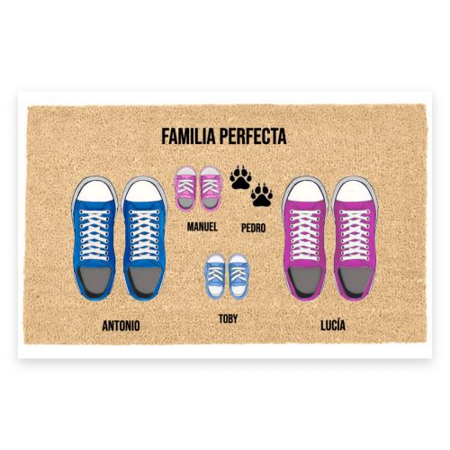 Felpudo de coco personalizado 40x70 con nombres - LucaHome